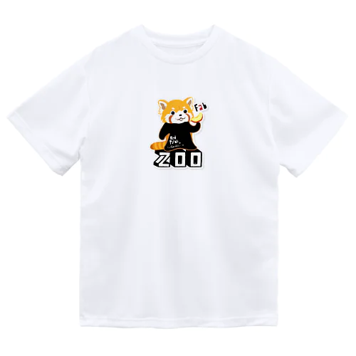 レッサーパンダ 0625 ZOOロゴ りんご大好き柄 Dry T-Shirt