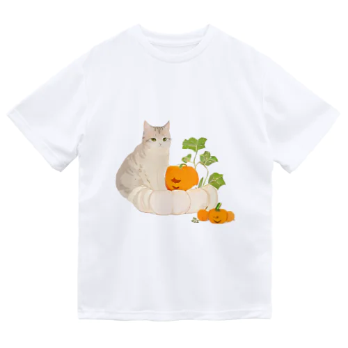 ねこと育ったかぼちゃ ドライTシャツ