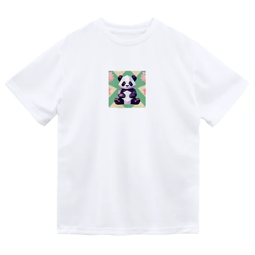 フローラルデザインパンダ Dry T-Shirt
