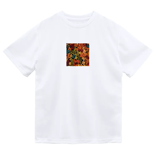 北欧風　葉っぱデザイン　Scandinavian style leaf design Dry T-Shirt