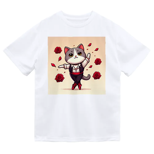 ねこねこバジル ドライTシャツ