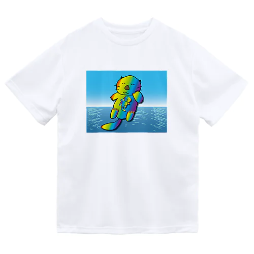 【レインボーカラー】おねんね海獺(ラッコ)親子 Dry T-Shirt