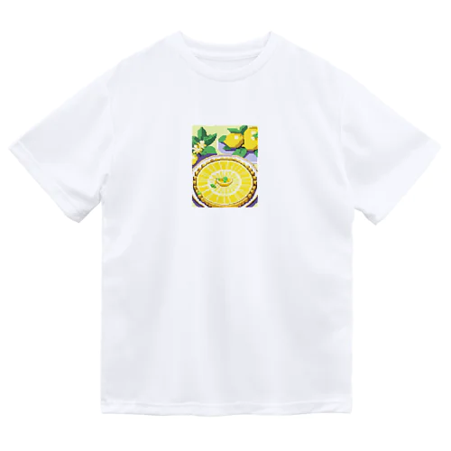 黄色いレモンタルトのような洋菓子 Dry T-Shirt