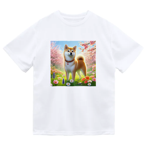 春の柴犬の冒険 Dry T-Shirt