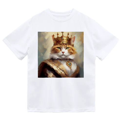 ブルーダイヤモンドの猫王 ドライTシャツ