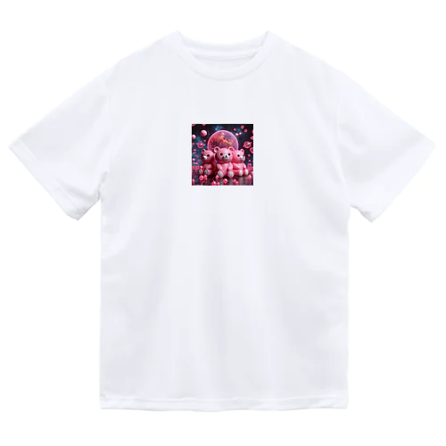 ピンクくまさん宇宙 Dry T-Shirt