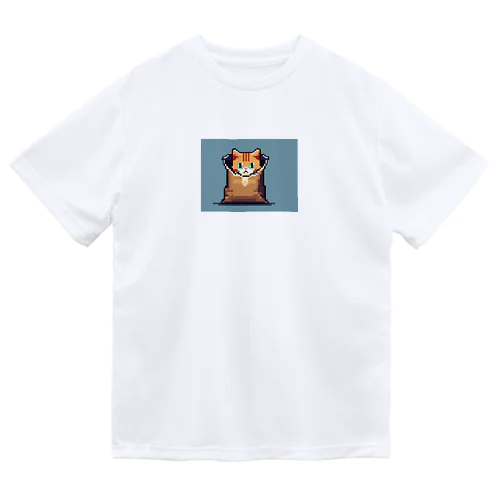 ドット絵の猫 ドライTシャツ