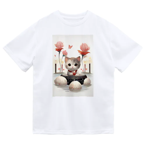 猫とお花 Dry T-Shirt