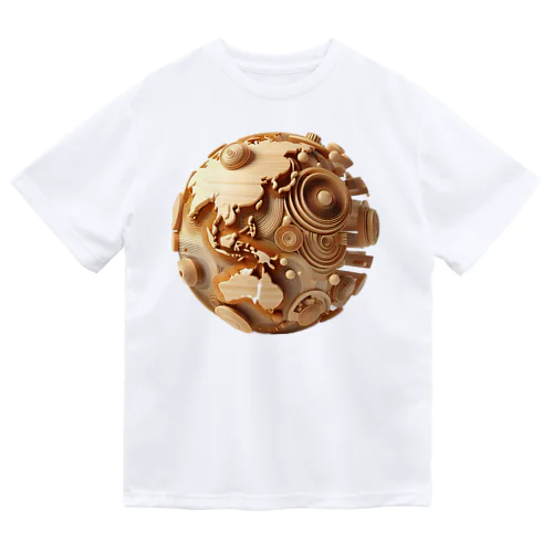 "Wooden Earth" ドライTシャツ