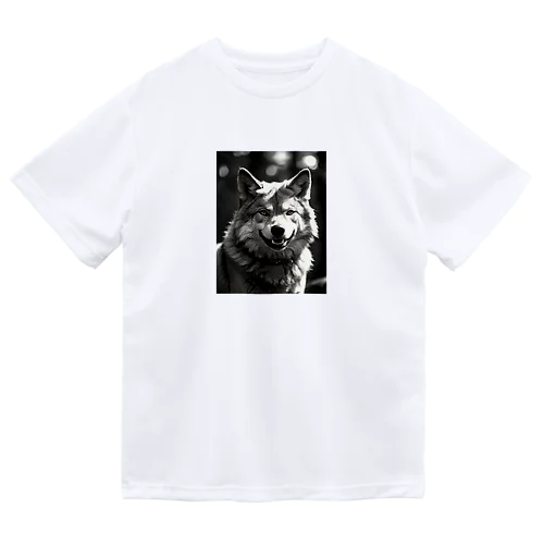 月下の狼 Dry T-Shirt