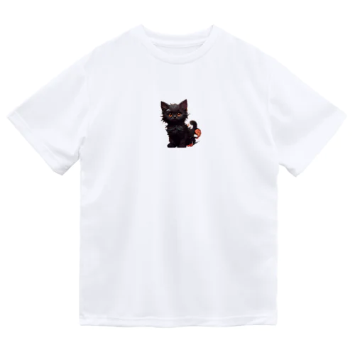 黒猫イラスト Dry T-Shirt