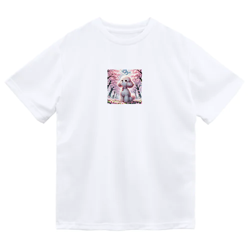 トイプードル　さくら　癒し ドライTシャツ