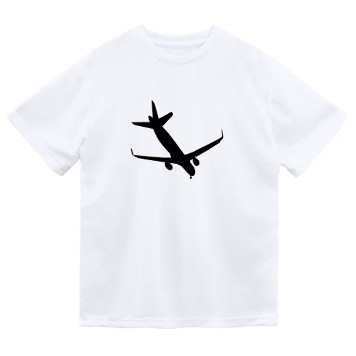 着陸する飛行機 ドライTシャツ
