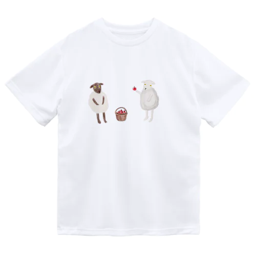 羊のりんご狩り ドライTシャツ