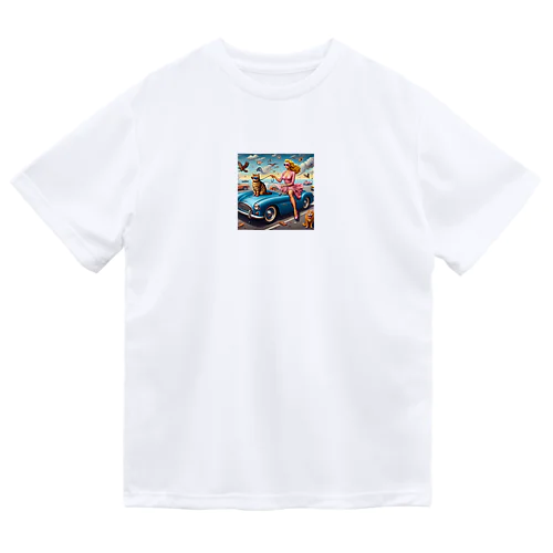 ドライブにゃんこチャン Dry T-Shirt