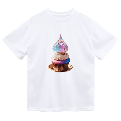 プルプル宝石のカップケーキ ドライTシャツ