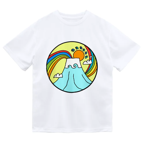 japan mount Fuji rainbow ドライTシャツ