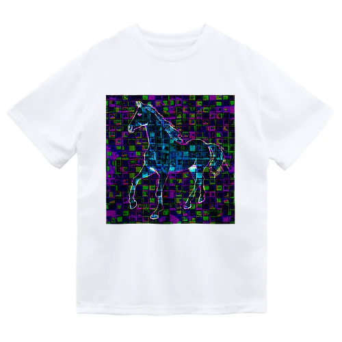 デジタルでアートな馬 Ⅱ Dry T-Shirt