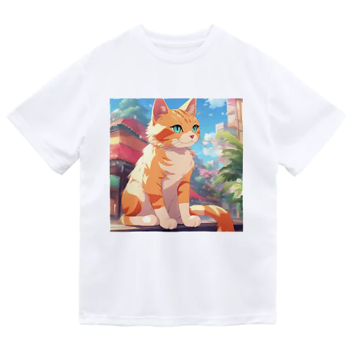 窓辺に佇む、かわいらしい猫ちゃんの姿🐱✨ Dry T-Shirt