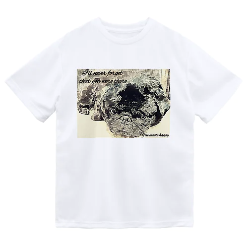 黒パグケンちゃん Dry T-Shirt