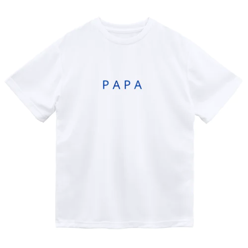 PAPA(ブルー) ドライTシャツ