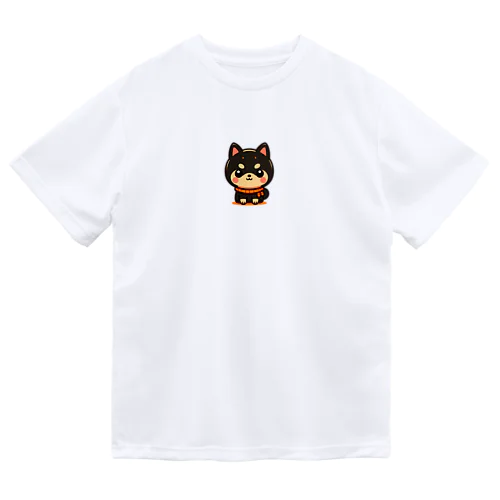 まんまる黒柴 ドライTシャツ