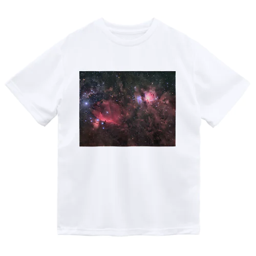 オリオン大星雲と馬頭星雲 ドライTシャツ