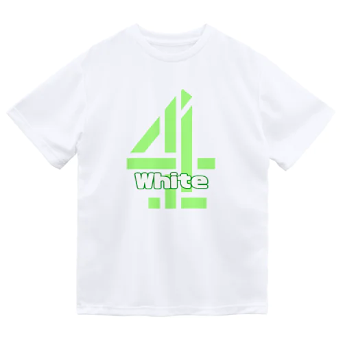 No4 white Dry T-Shirt