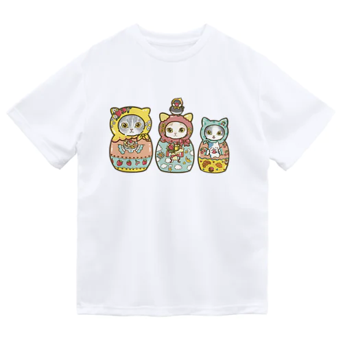 マトニャーシカ　プリンちゃん一家 ドライTシャツ