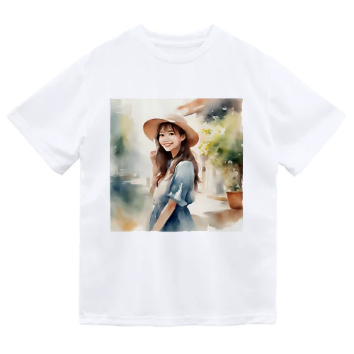 麦わら帽子の女の子 Dry T-Shirt