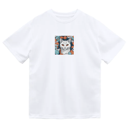 見つめる猫 ドライTシャツ