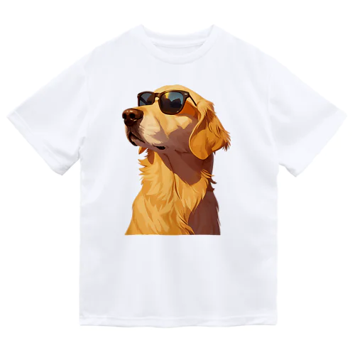 サングラスをかけた、かわいい犬 Marsa 106 ドライTシャツ