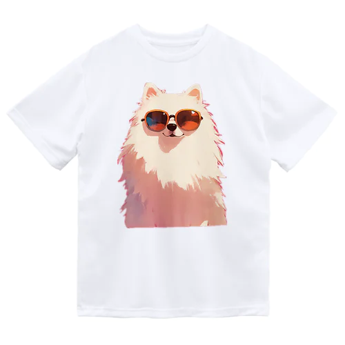 サングラスをかけた、かわいい犬 Marsa 106 Dry T-Shirt