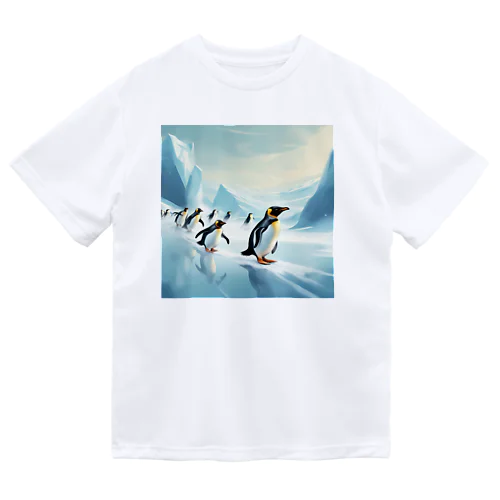 競争するペンギン達 ドライTシャツ