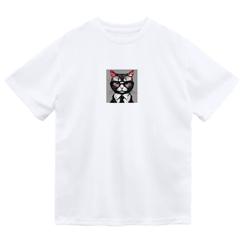 メガネをする猫 Dry T-Shirt