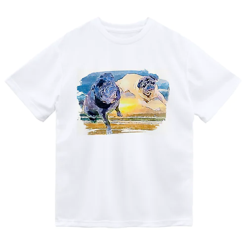 パグ犬　グッズ Dry T-Shirt