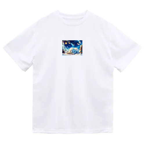 お休み白くま Dry T-Shirt