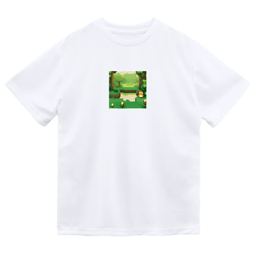 ドット絵の中にホッコリ癒やされるふわふわのひよこが登場！ ドライTシャツ