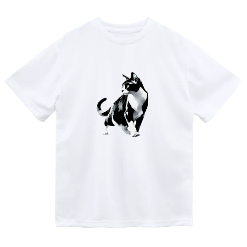 ハチワレキャット ドライTシャツ