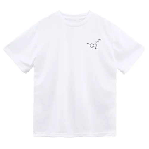 精神安定 セロトニン（ブラック）Serotonin（Black） ドライTシャツ