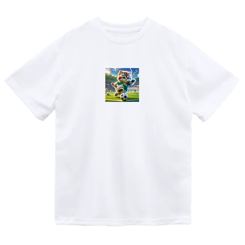 サッカーにゃんこ ドライTシャツ