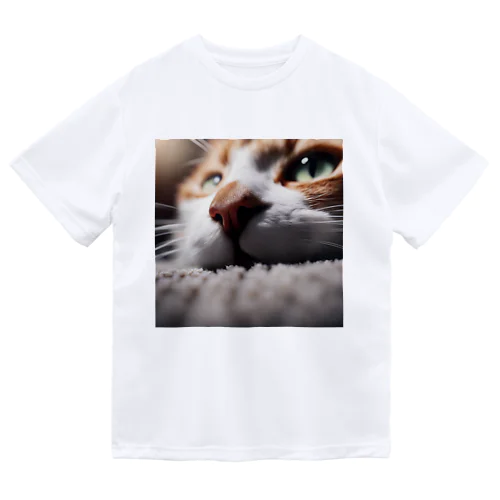 カーペットでごろんとする猫 ドライTシャツ