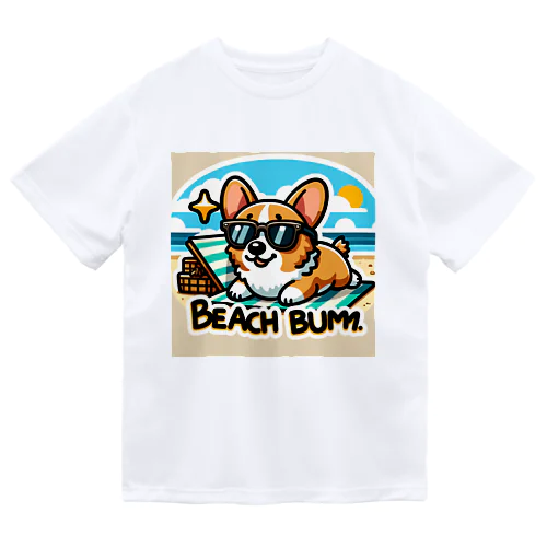 夏のおしゃれ大作戦！ピーチカラーの柴犬 ドライTシャツ