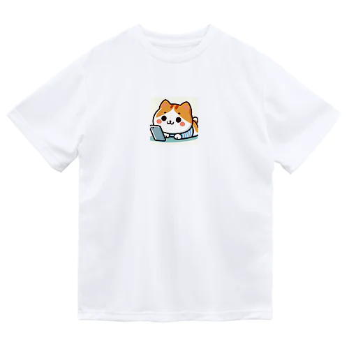 スマホ中毒だにゃあ ドライTシャツ