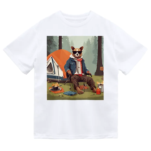 ベテランキャンパー犬 ドライTシャツ