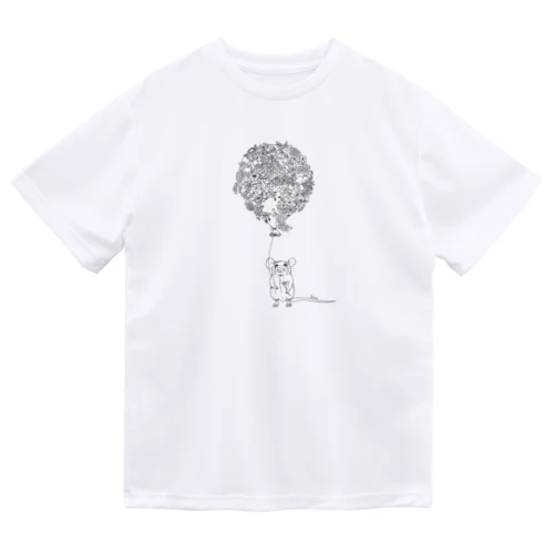 幸せのネズミさんグレーライン Dry T-Shirt