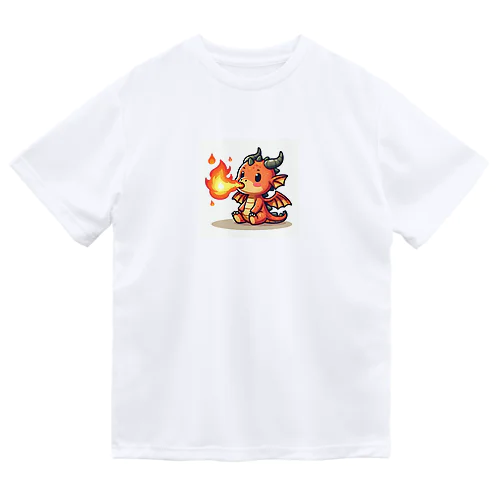 可愛らしい炎を吹くドラゴンキャラクター Dry T-Shirt