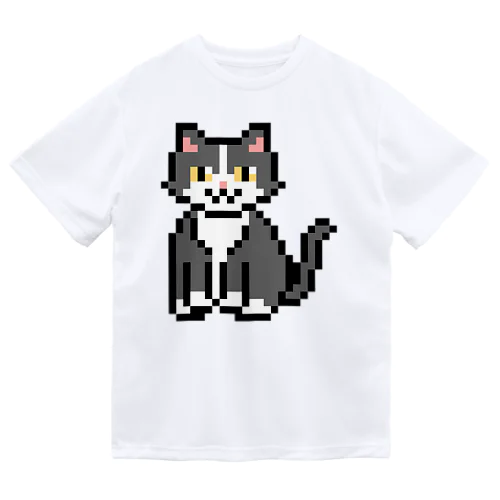 ハチワレ猫のドット絵 Dry T-Shirt