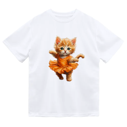 バレリーナ子猫 ドライTシャツ