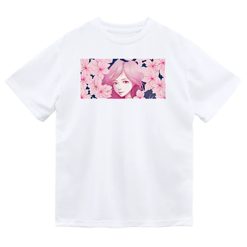 桜と少女 Dry T-Shirt